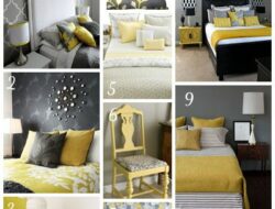 Bedroom Design Grey And Yellow